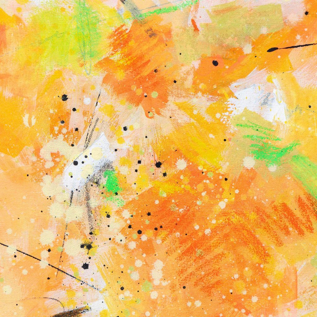Detail-Abstraktes Gemälde-Endless Summer-farbenfro in orange und gelb