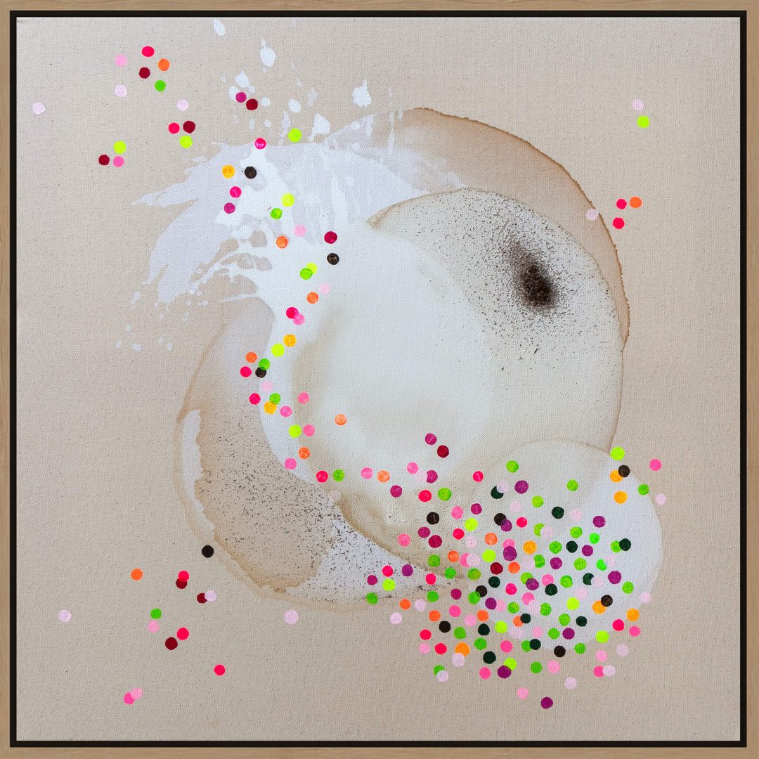 Kunstwerk-Now we are free-mit Holzrahmen